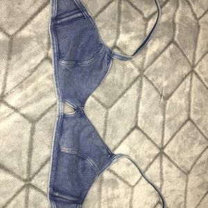 Roxy denim bikini top